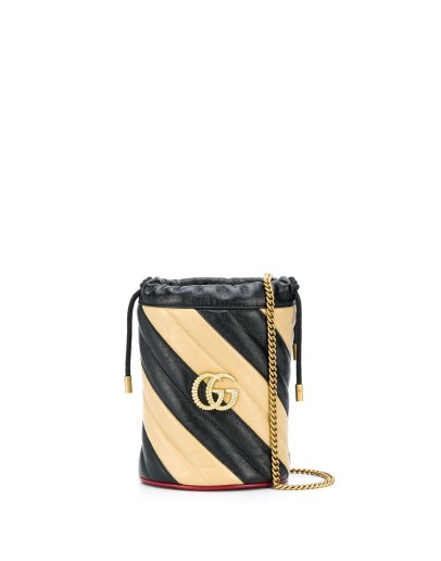 GG Marmont striped bucket bag