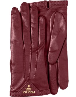 logo plaque gloves
