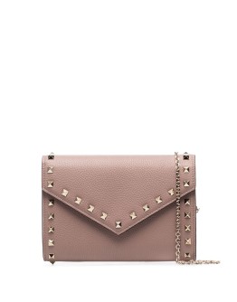 Rockstud Envelope leather clutch bag