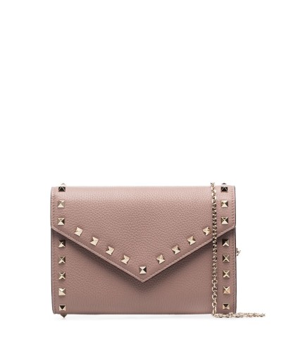 Rockstud Envelope leather clutch bag