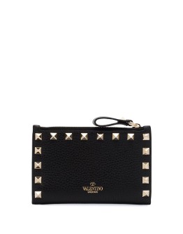 Rockstud leather wallet