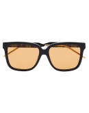 square-frame acetate sunglasses