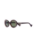 crystal-embellished oval sunglasses