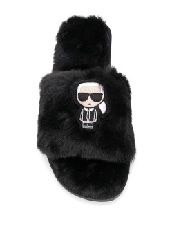 Ikonic embroidered slippers