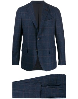 two-piece check suit