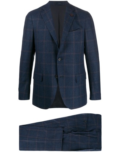 two-piece check suit
