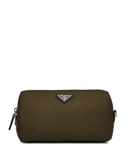 logo plaque makeup bag