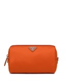 logo plaque makeup bag