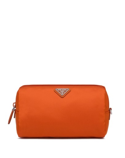 logo plaque makeup bag