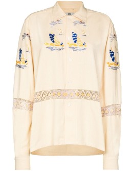 sailboat embroidered shirt 