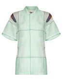 embroidered linen Bowling shirt