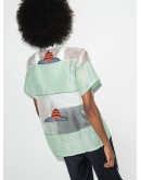 embroidered linen Bowling shirt