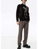 crew neck dragon print sweatshirt