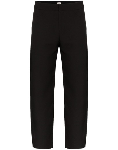 high-waisted cropped trousers