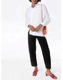 high-waisted cropped trousers