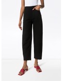 high-waisted cropped trousers