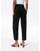 high-waisted cropped trousers