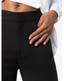 high-waisted cropped trousers