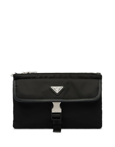logo-plaque pouch