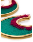 24kt gold-plated oval earrings