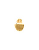 yellow 24K gold-plated fringed silk earrings