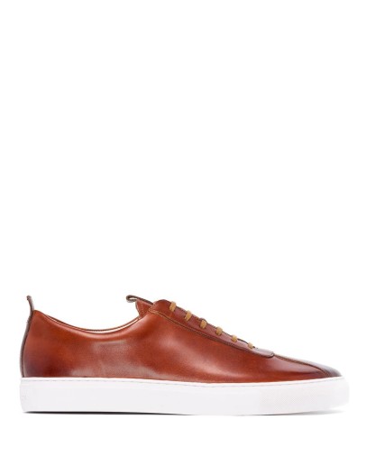 hand-painted leather sneakers