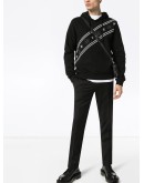 Karligraphy logo stripe hoodie