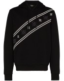 Karligraphy logo stripe hoodie