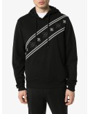 Karligraphy logo stripe hoodie