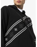 Karligraphy logo stripe hoodie