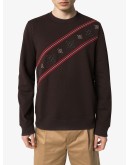 Karligraphy logo stripe sweatshirt