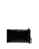 zipped leather pouch