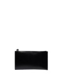 zipped leather pouch