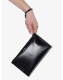 zipped leather pouch