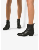 black Santiago 44 Western ankle boots