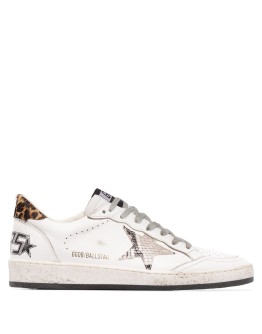 Ball Star leopard and snake-print sneakers