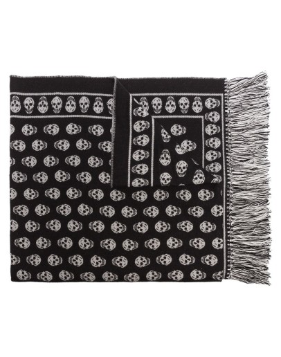 skull motif scarf