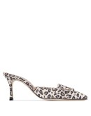 Maysale 70 leopard print mules