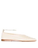 square toe stitch detail ballerina shoes