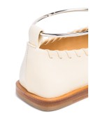 square toe stitch detail ballerina shoes