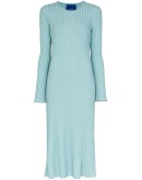 Wells ribbed knit midi dress