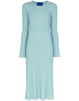 Wells ribbed knit midi dress
