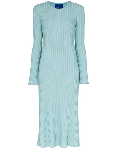 Wells ribbed knit midi dress