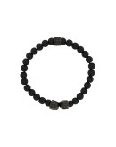 Medium twin skull charm bracelet
