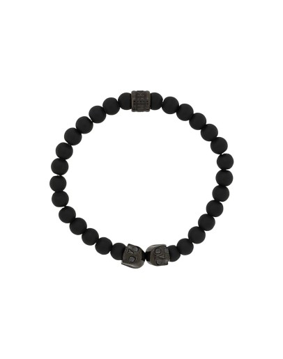 Medium twin skull charm bracelet
