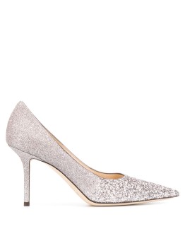 Love 85mm glitter-embellished pumps