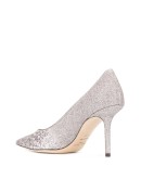 Love 85mm glitter-embellished pumps