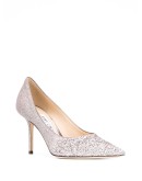 Love 85mm glitter-embellished pumps