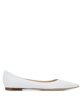 sequin embroidered Love ballerinas