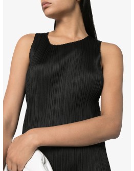 plissé midi dress